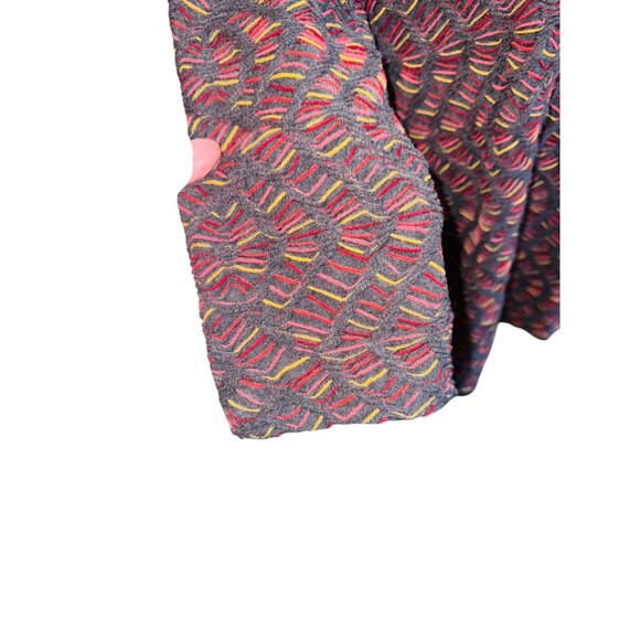 Ali Miles Multicolor Textured Knit Cowl Neck Jersey Sweater Tunic Top S Boho - Picture 10 of 10